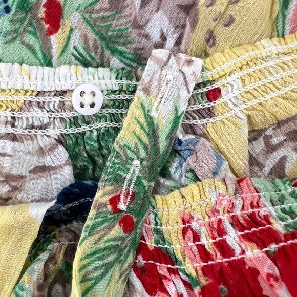 Chaps  Cold   Shoulder Blouse Top Size 2X Floral - Picture 3 of 10